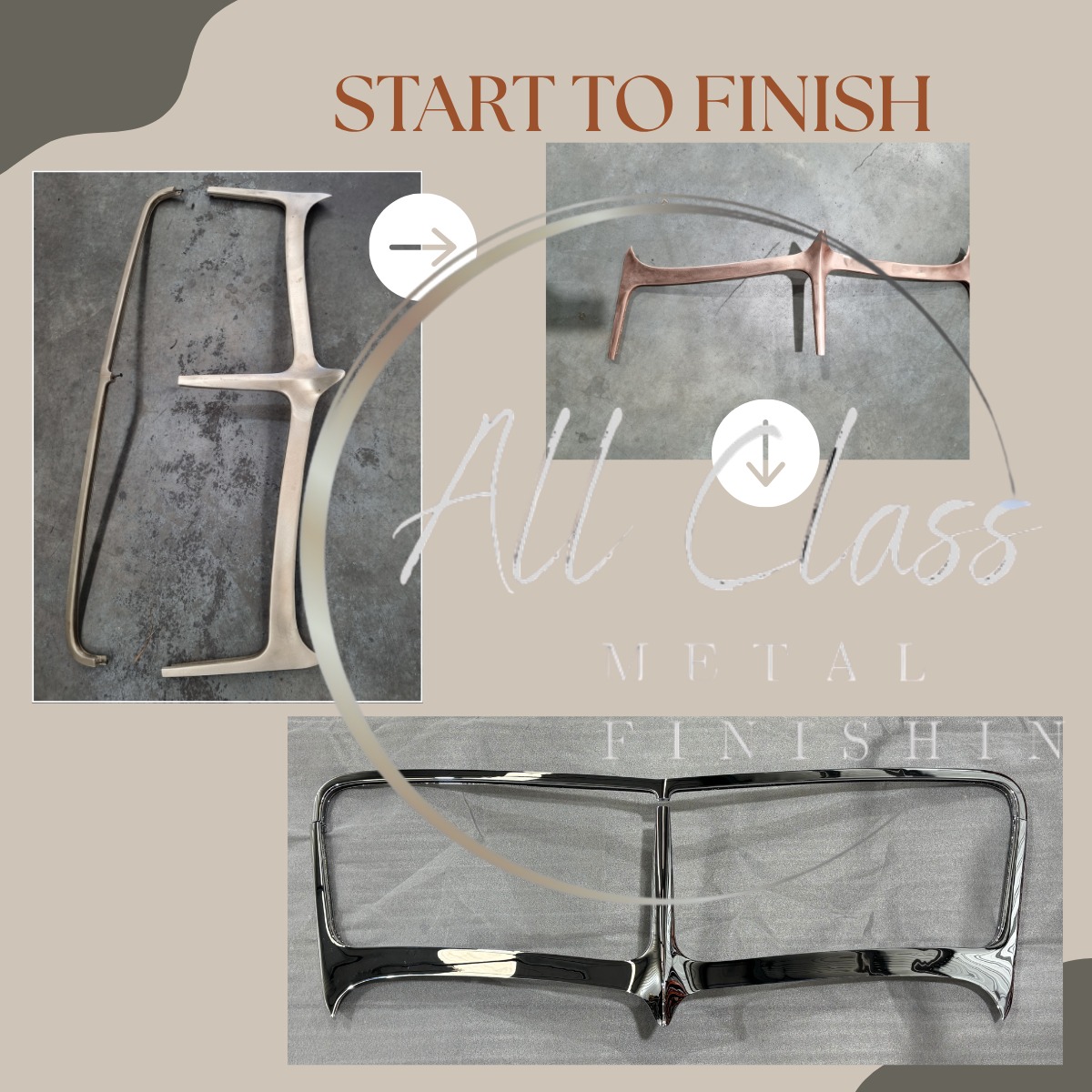 Moulding repair with stainless steel polishing